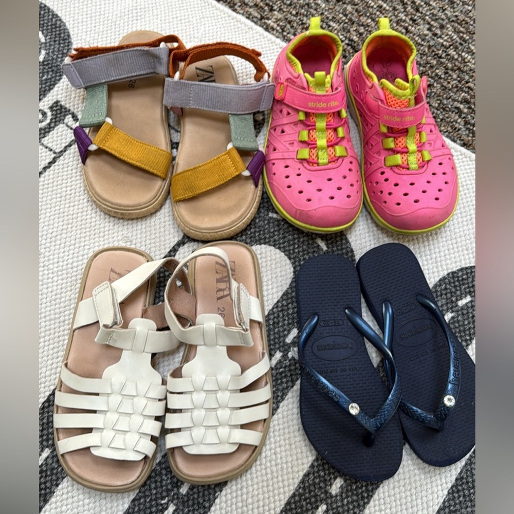 Bundle girls sandals and water shoes